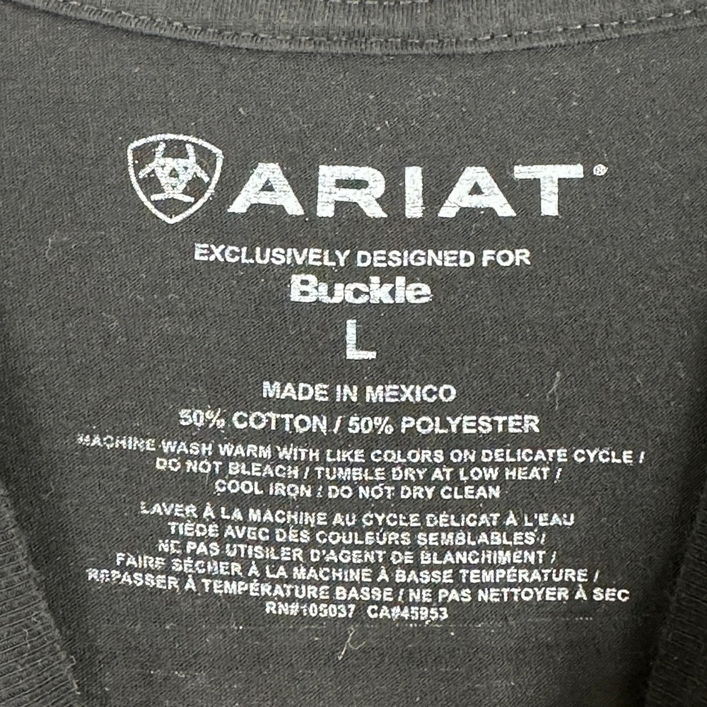 Ariat Made to Last Graphic T-Shirt Mens L Black Western Camo Rodeo Tee - Picture 4 of 9
